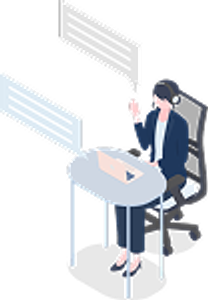 受講を検討する様子のイラスト