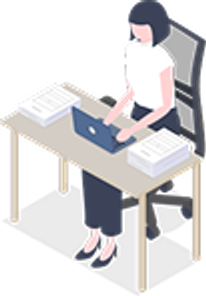 制度を活用して受講するイラスト